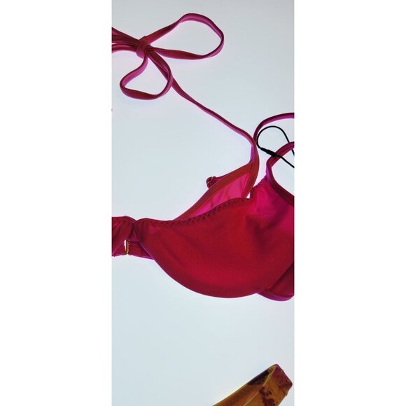 SAME Los Angeles Bikini Set 2pc Size XS Bra Double Layer Top Bottom 90s Tropical - Picture 3 of 14